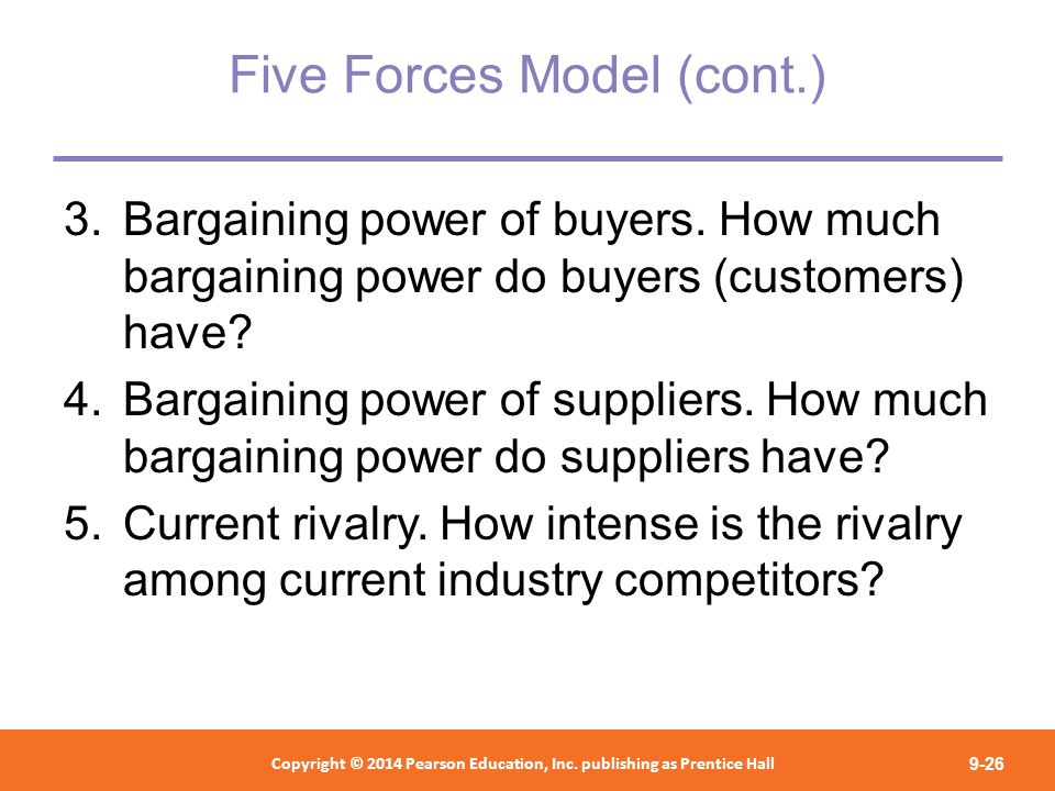 Five Forces Model (cont.)
