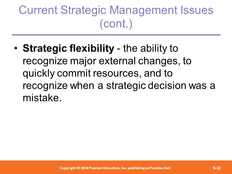Current Strategic Management Issues (cont.)