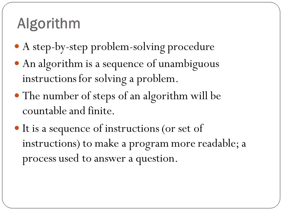 Algorithm Process Flow Chart