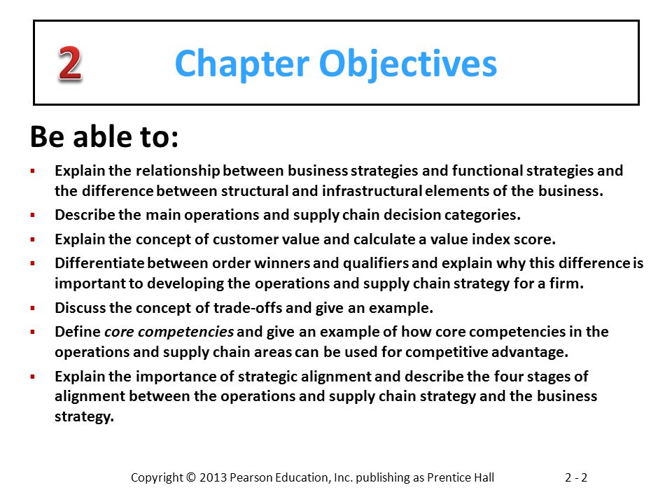 2 Chapter Objectives Be able to: