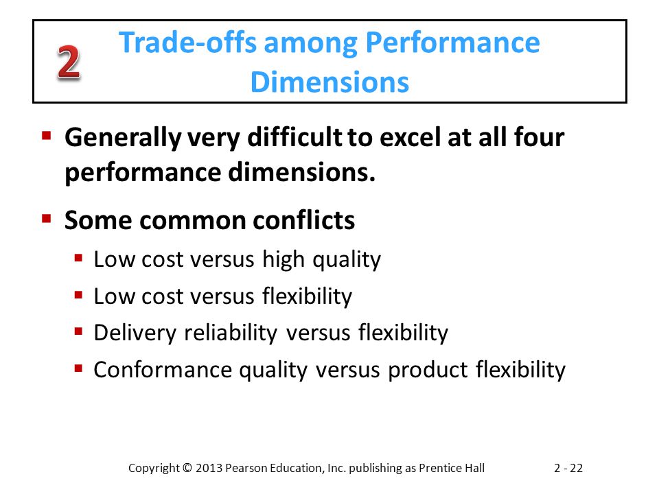 Trade-offs among Performance Dimensions