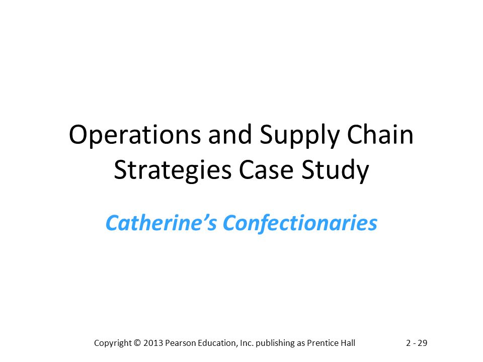 Operations and Supply Chain Strategies Case Study