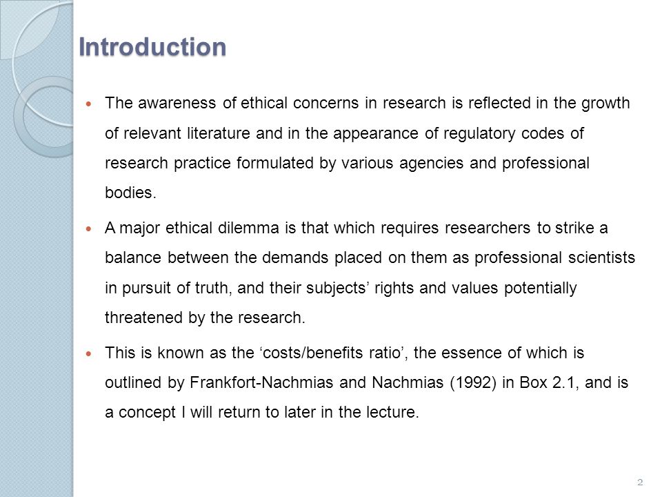 ethical dilemma in research