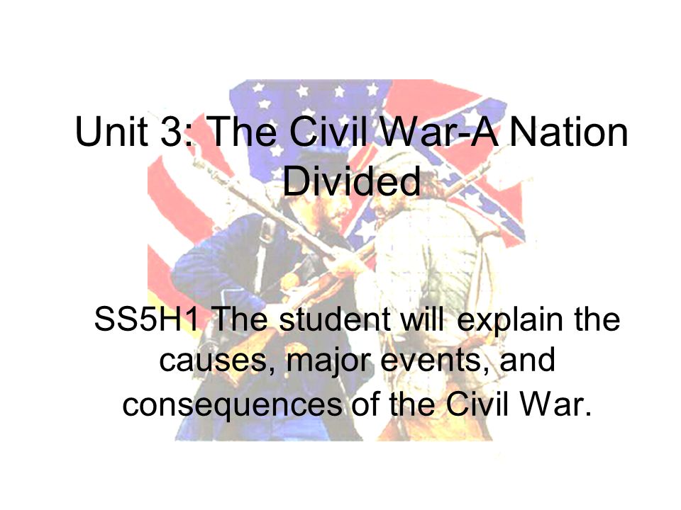Unit 3: The Civil War-A Nation Divided