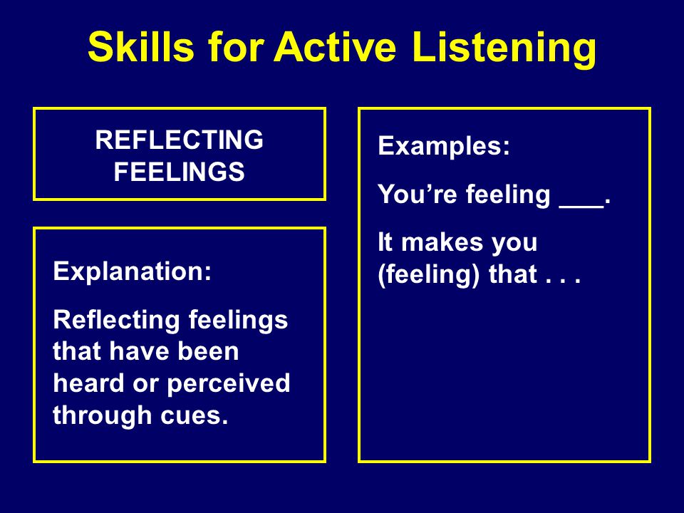 Skills for Active Listening