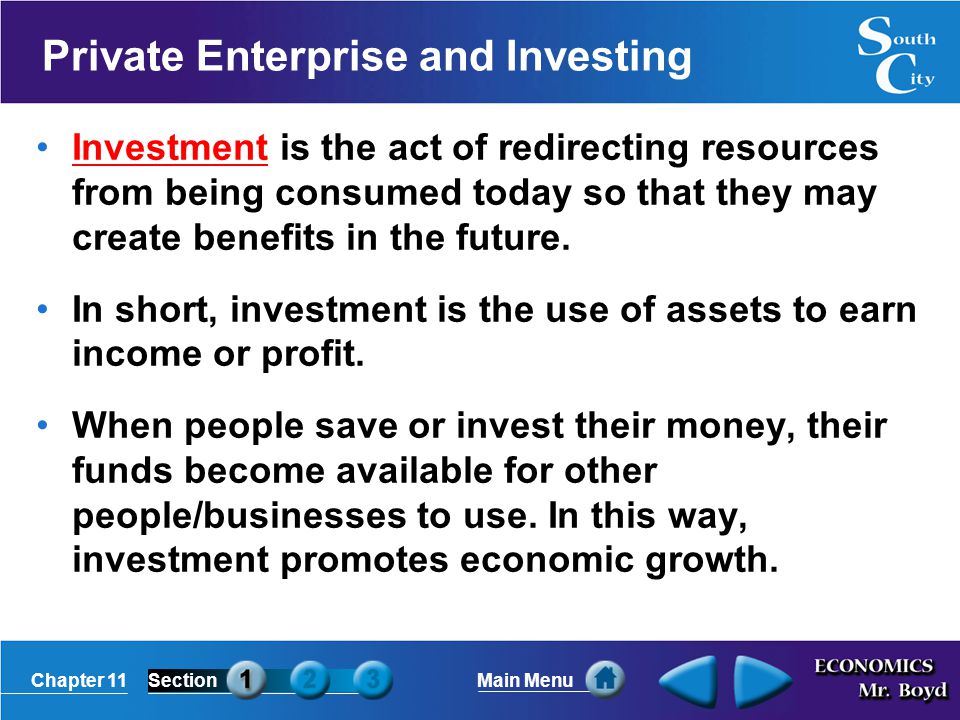 Private Enterprise and Investing