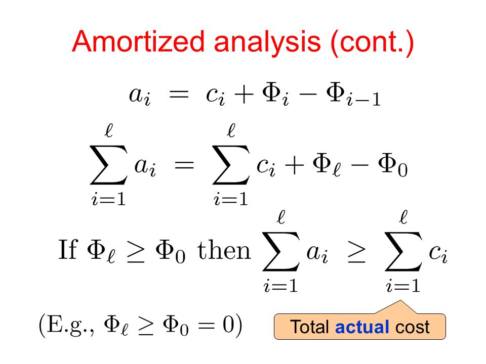Amortized analysis (cont.)