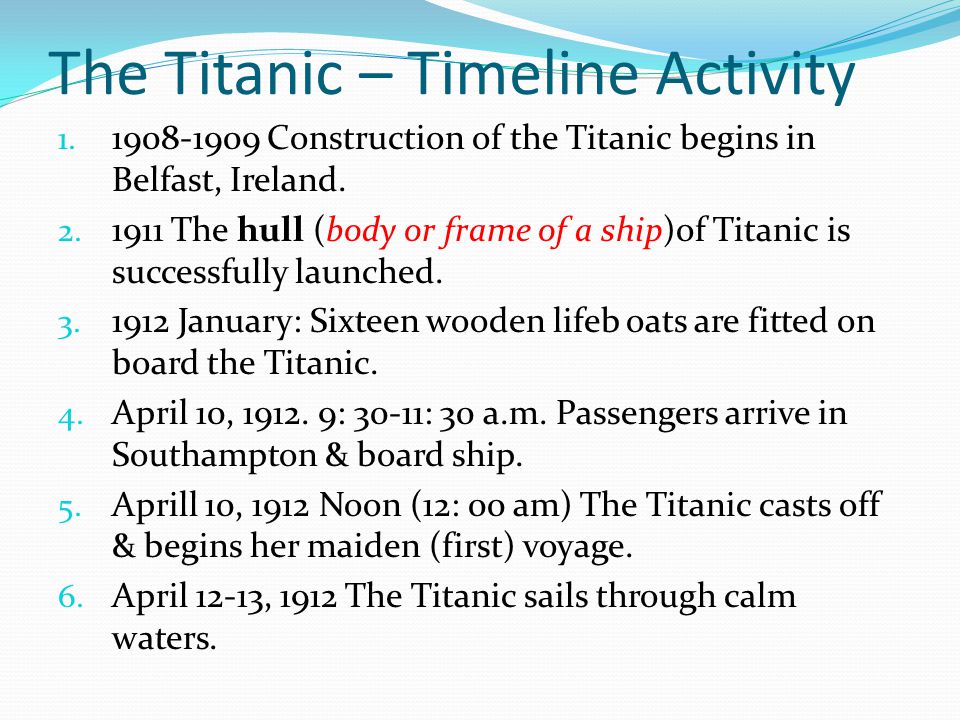 Unit 3 The Power Of Nature A From The Titanic Lost