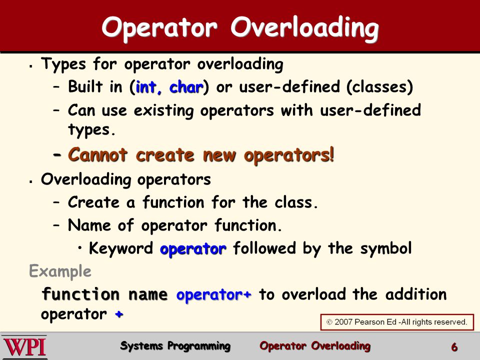 PPT - Introduction to C++ Operator Overloading PowerPoint Presentation -  ID:1810885