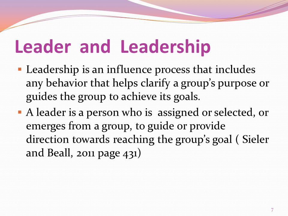 Leader and Leadership
