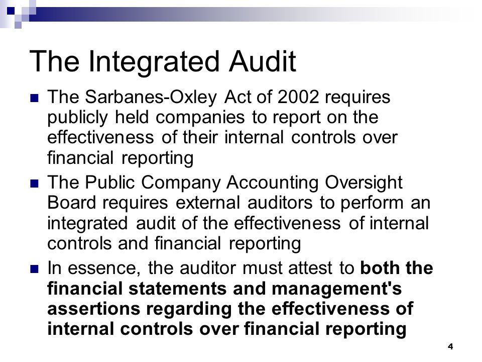The Integrated Audit