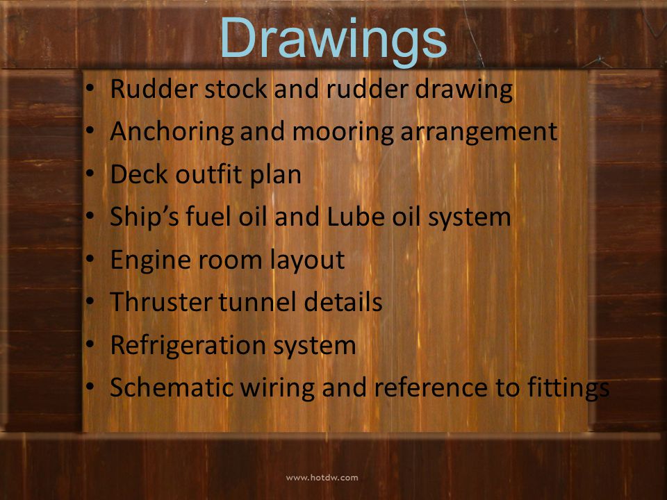 Drawings Rudder stock and rudder drawing