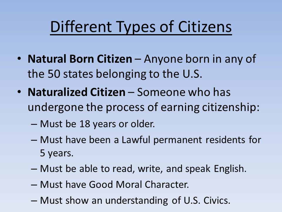 Different Types of Citizens
