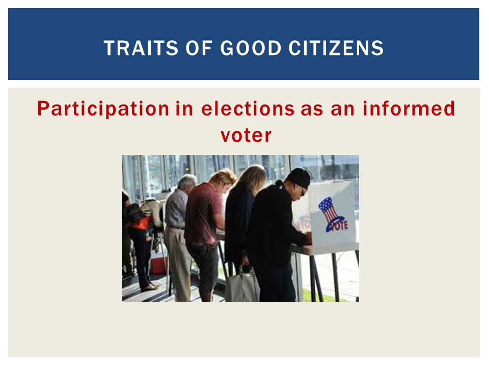 Traits of Good Citizens