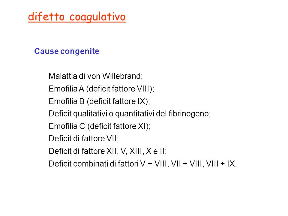 ottava lezione disturbi dell emostasi ppt video online download