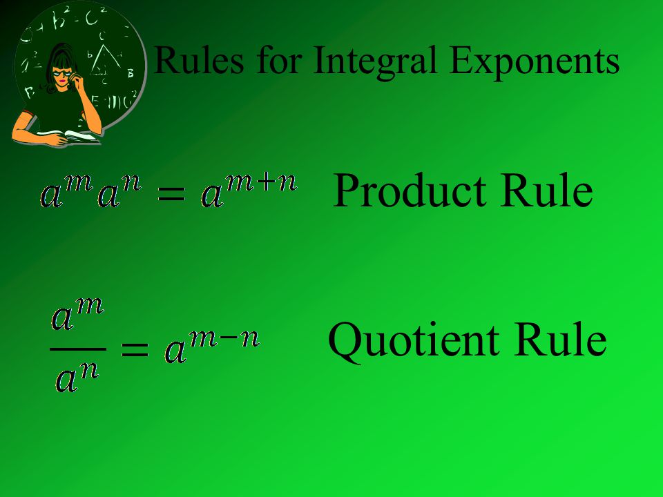 Rules for Integral Exponents