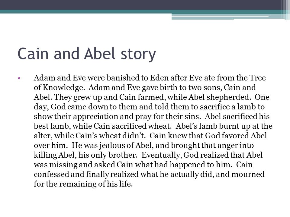 East Of Eden Cain And Abel Allusion Ppt Download