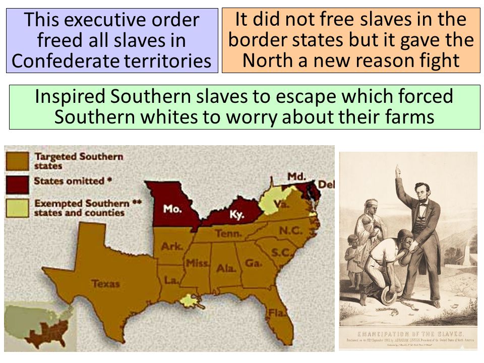 This executive order freed all slaves in Confederate territories