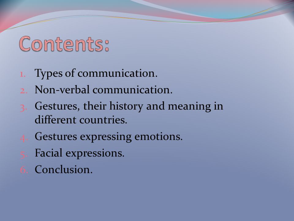 conclusion of verbal and nonverbal communication