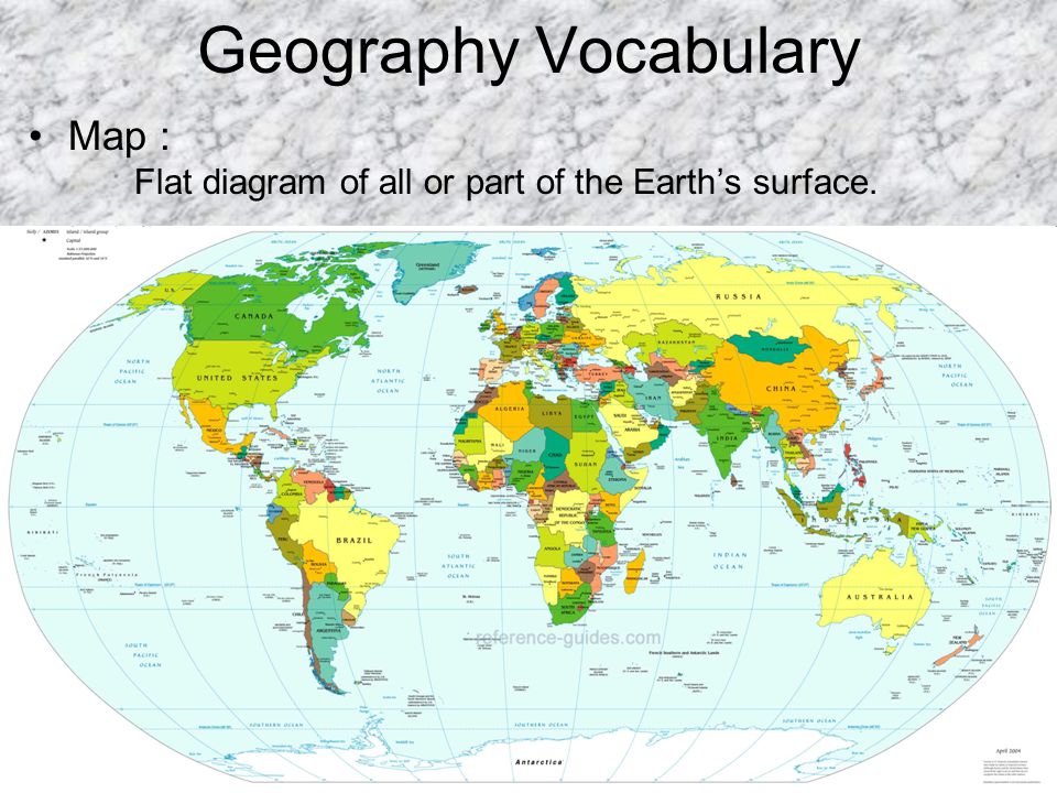 Geography Vocabulary Map :
