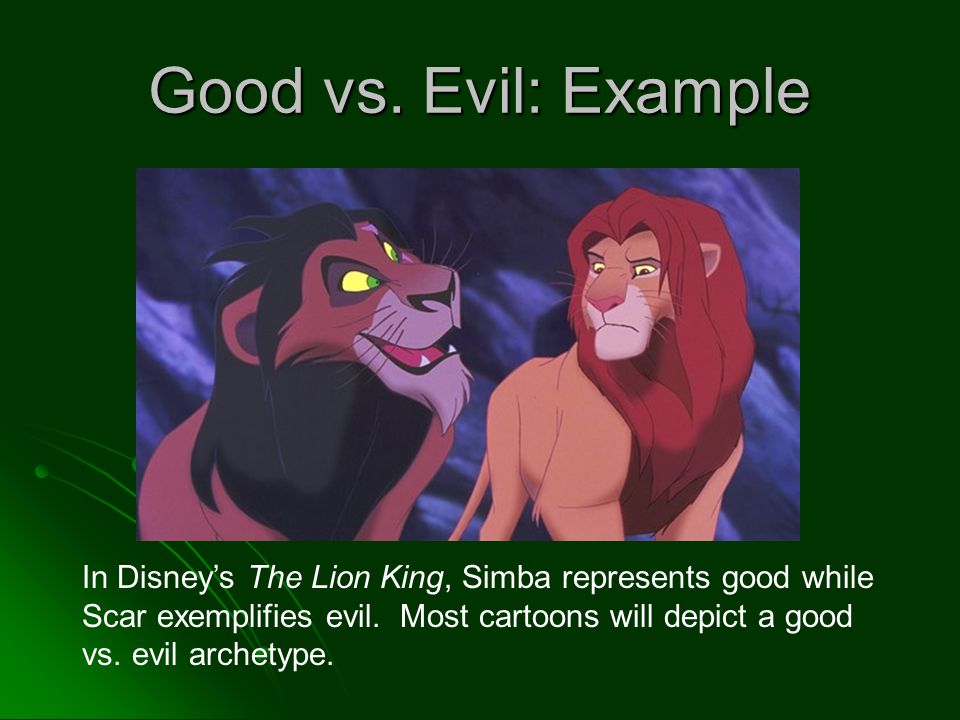 good vs evil examples