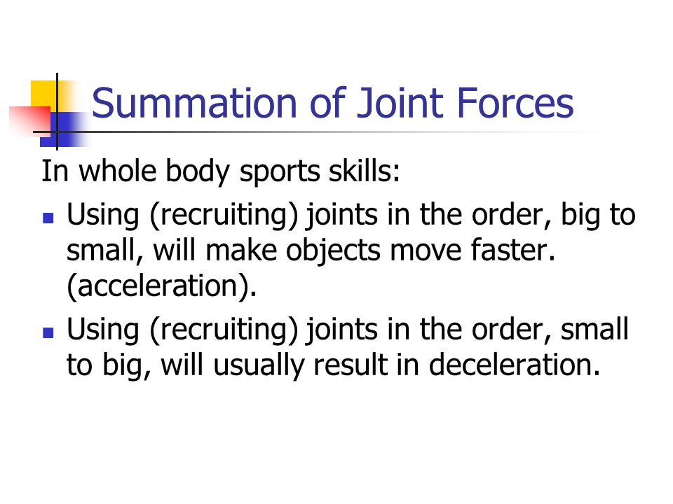 Summation of Joint Forces
