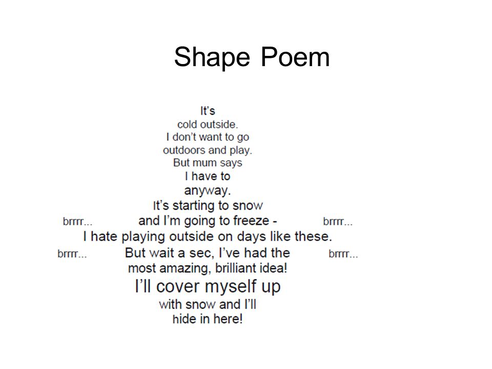 Shape Poem.