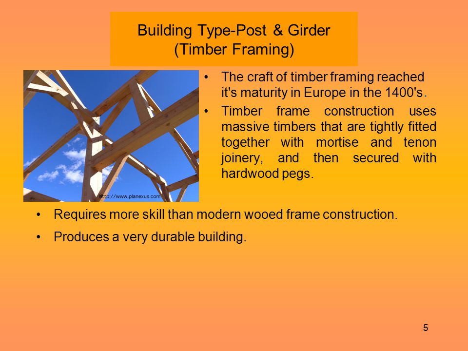 Building Type-Post & Girder (Timber Framing)