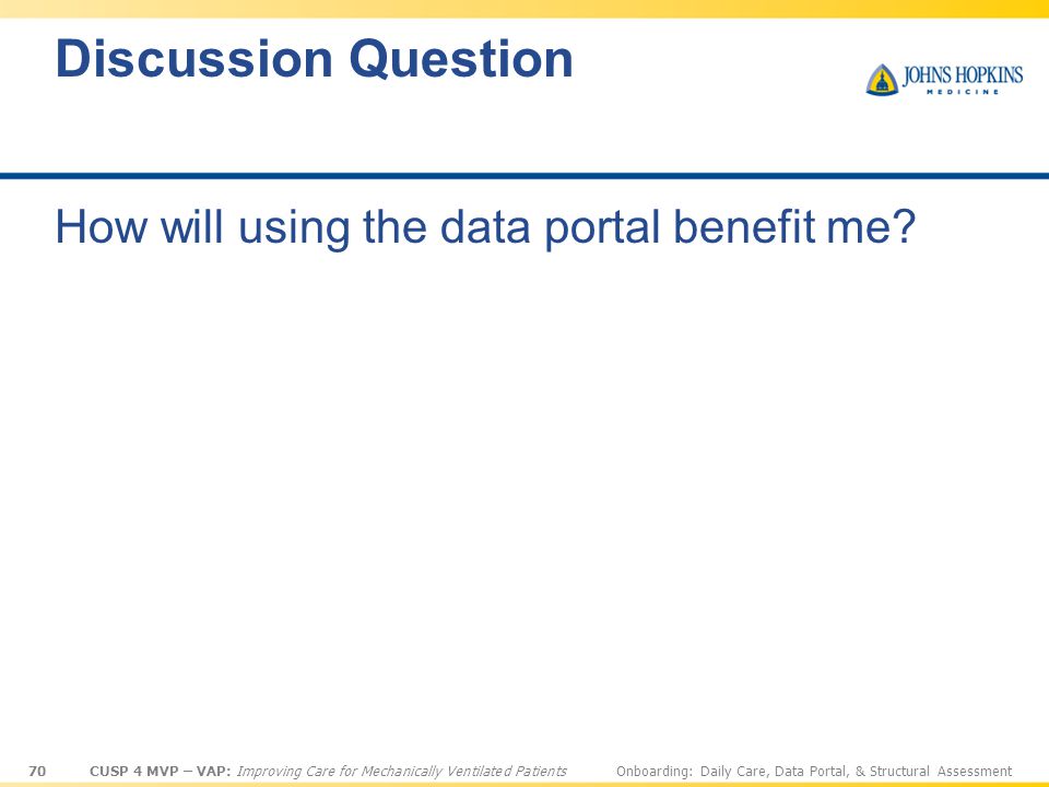 Discussion Question How will using the data portal benefit me