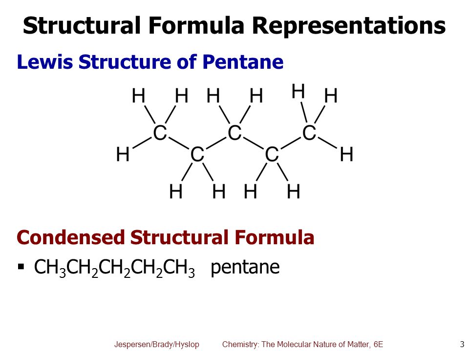 Lewis Structure of Pentane. 