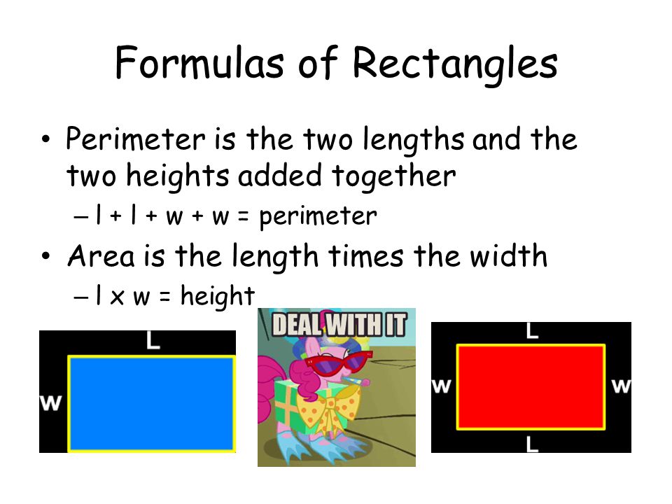 Formulas of Rectangles