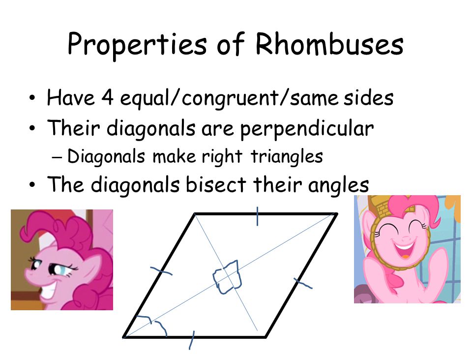 Properties of Rhombuses