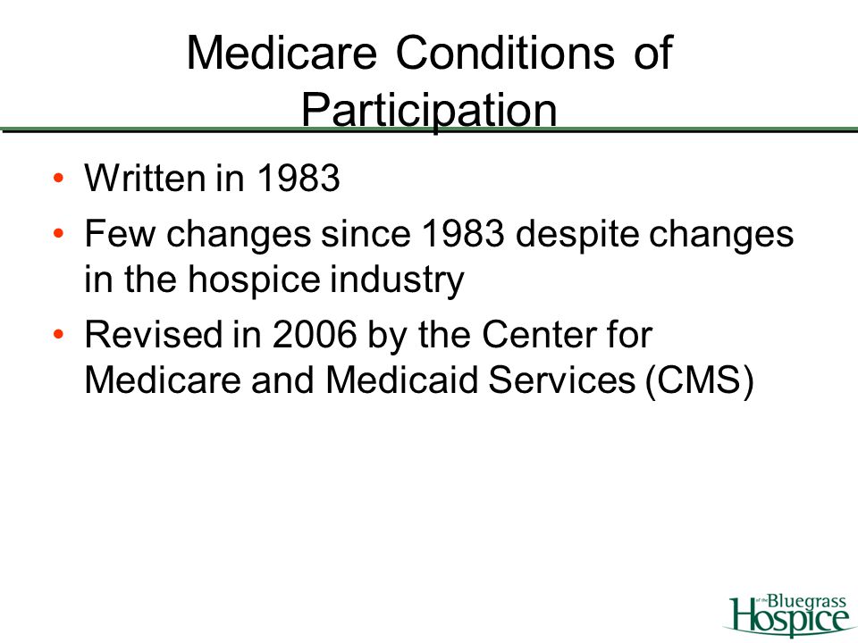 Medicare Conditions of Participation