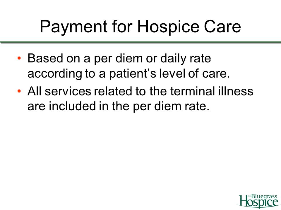 Payment for Hospice Care
