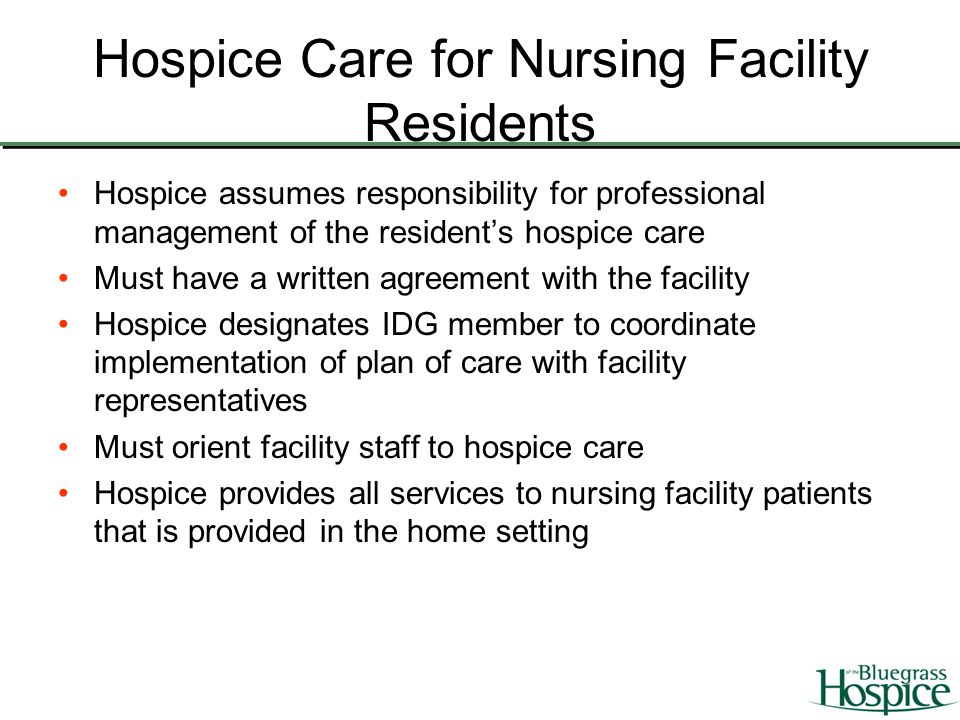 Hospice Care for Nursing Facility Residents