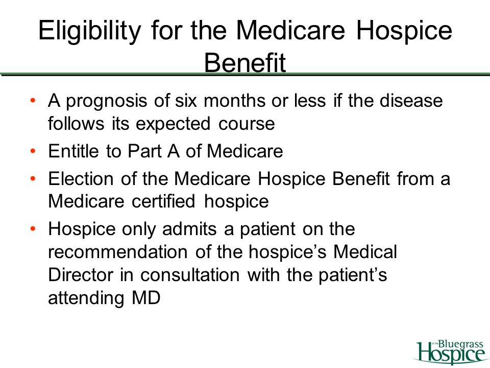 Eligibility for the Medicare Hospice Benefit