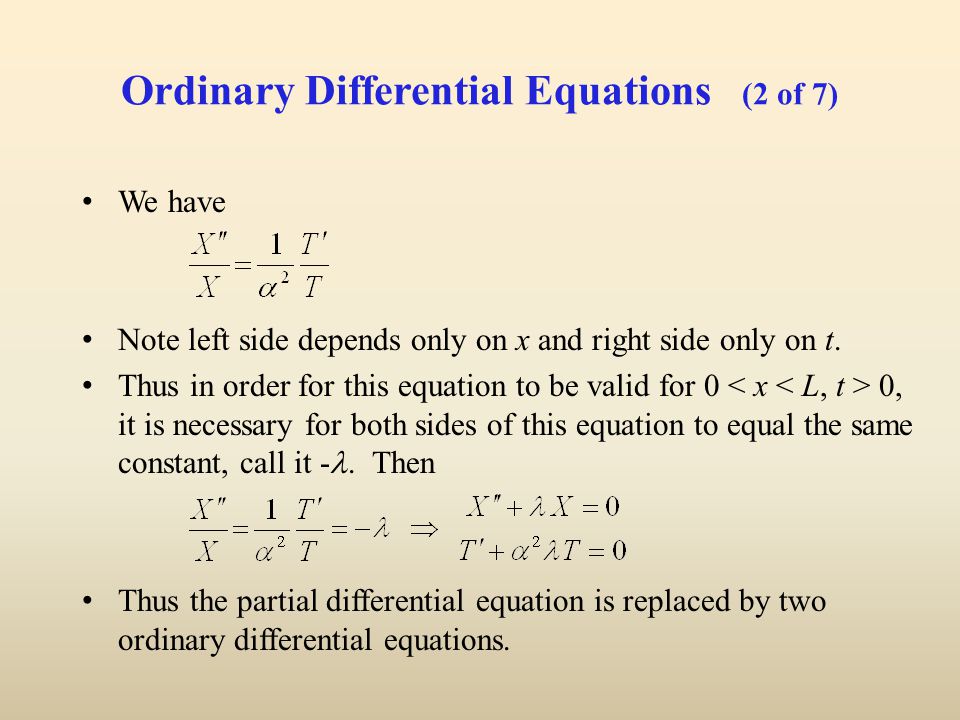 Ordinary Differential Equations (2 of 7) .