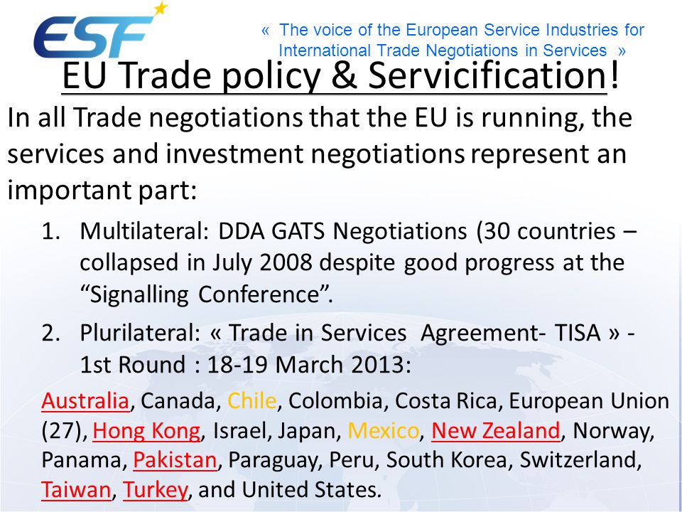 EU Trade policy & Servicification!