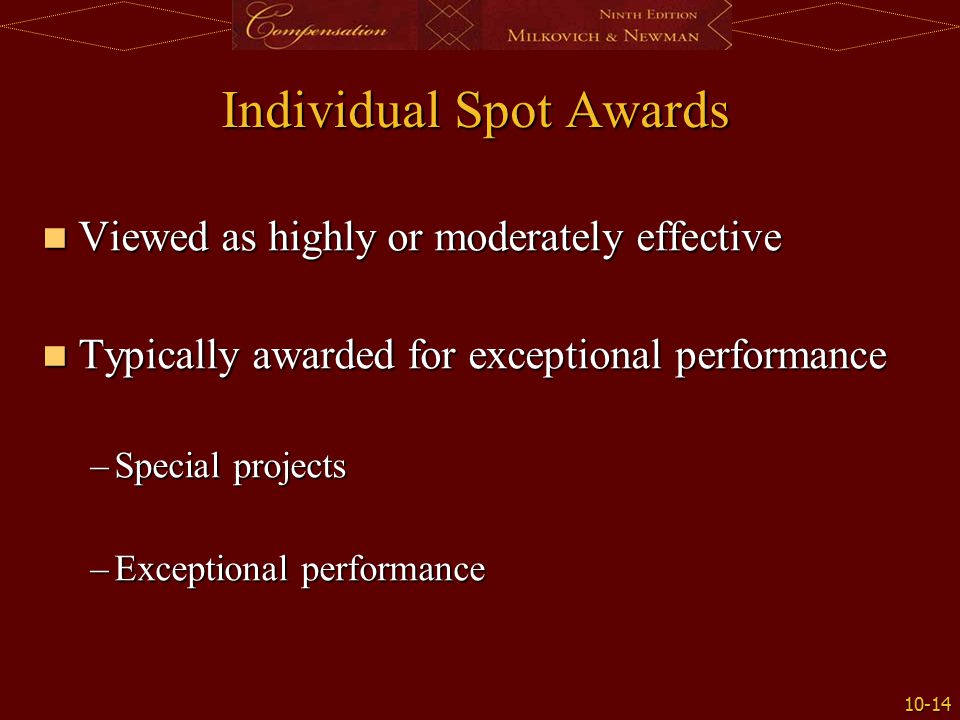 Individual Spot Awards