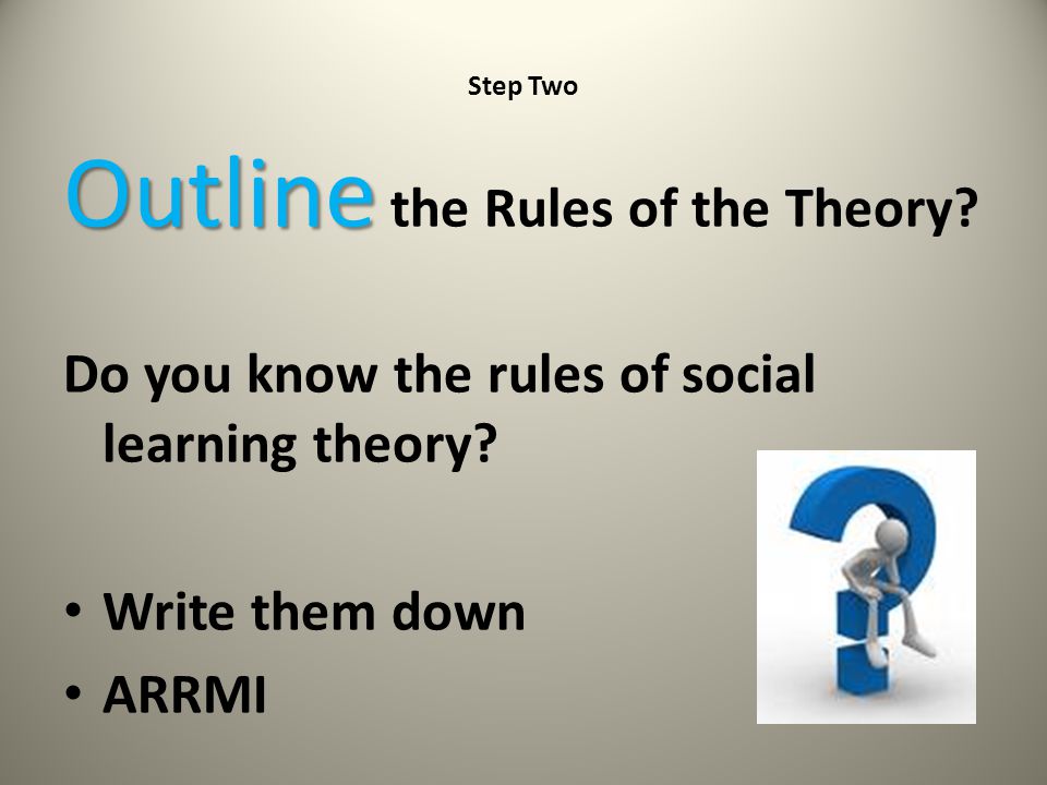Outline the Rules of the Theory