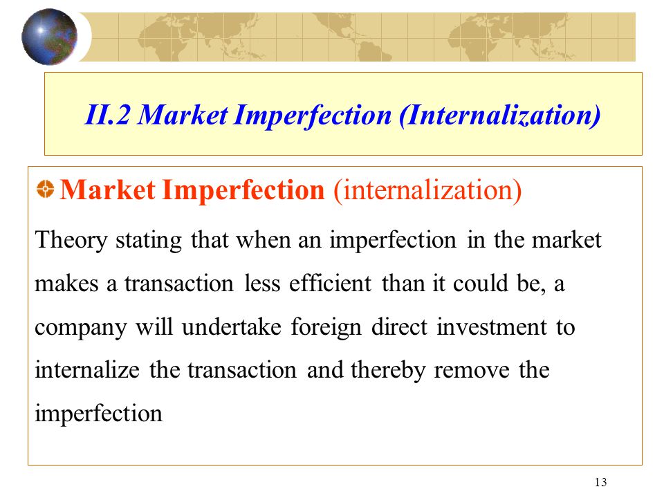imperfect market theory in international business