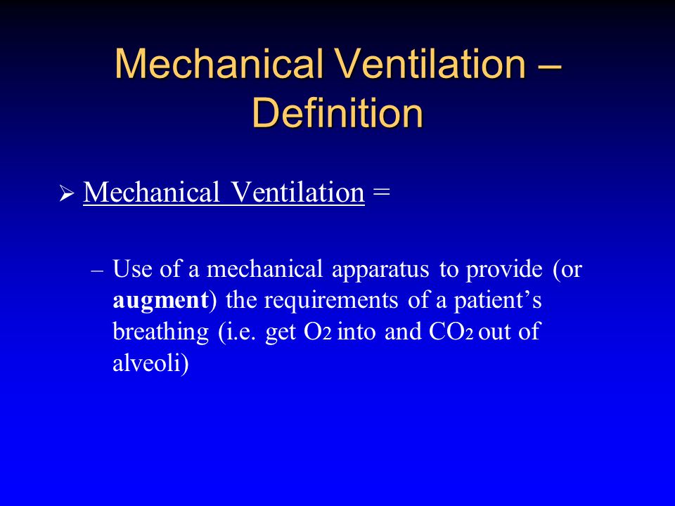 Mechanical Ventilation - ppt download