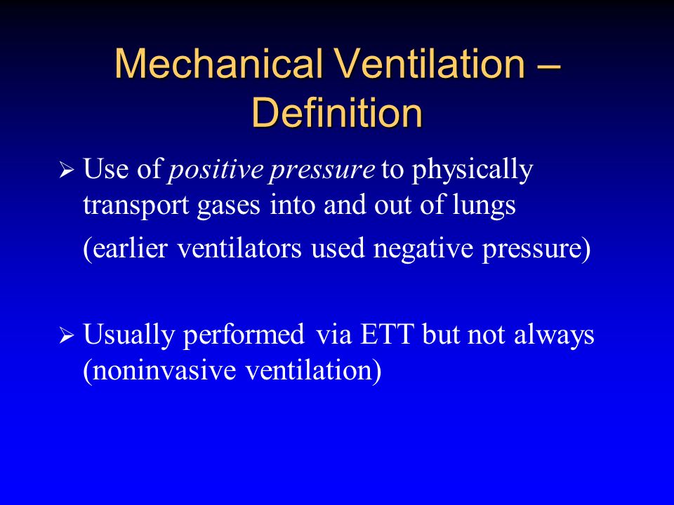 Mechanical Ventilation - ppt download