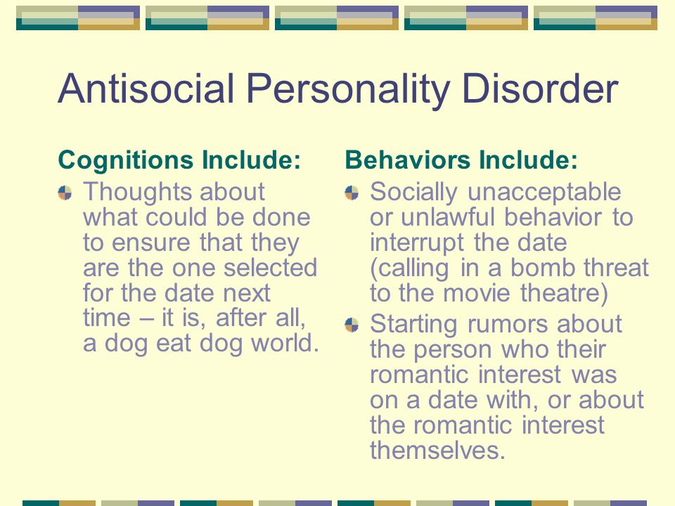 Dating an antisocial personality disorder