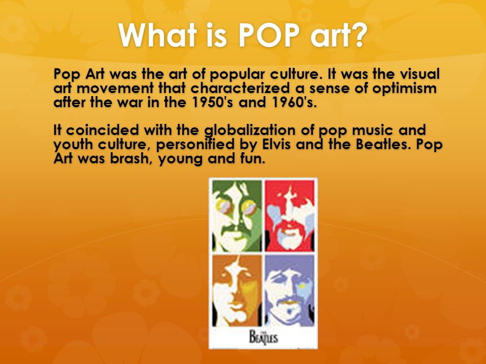What is POP art