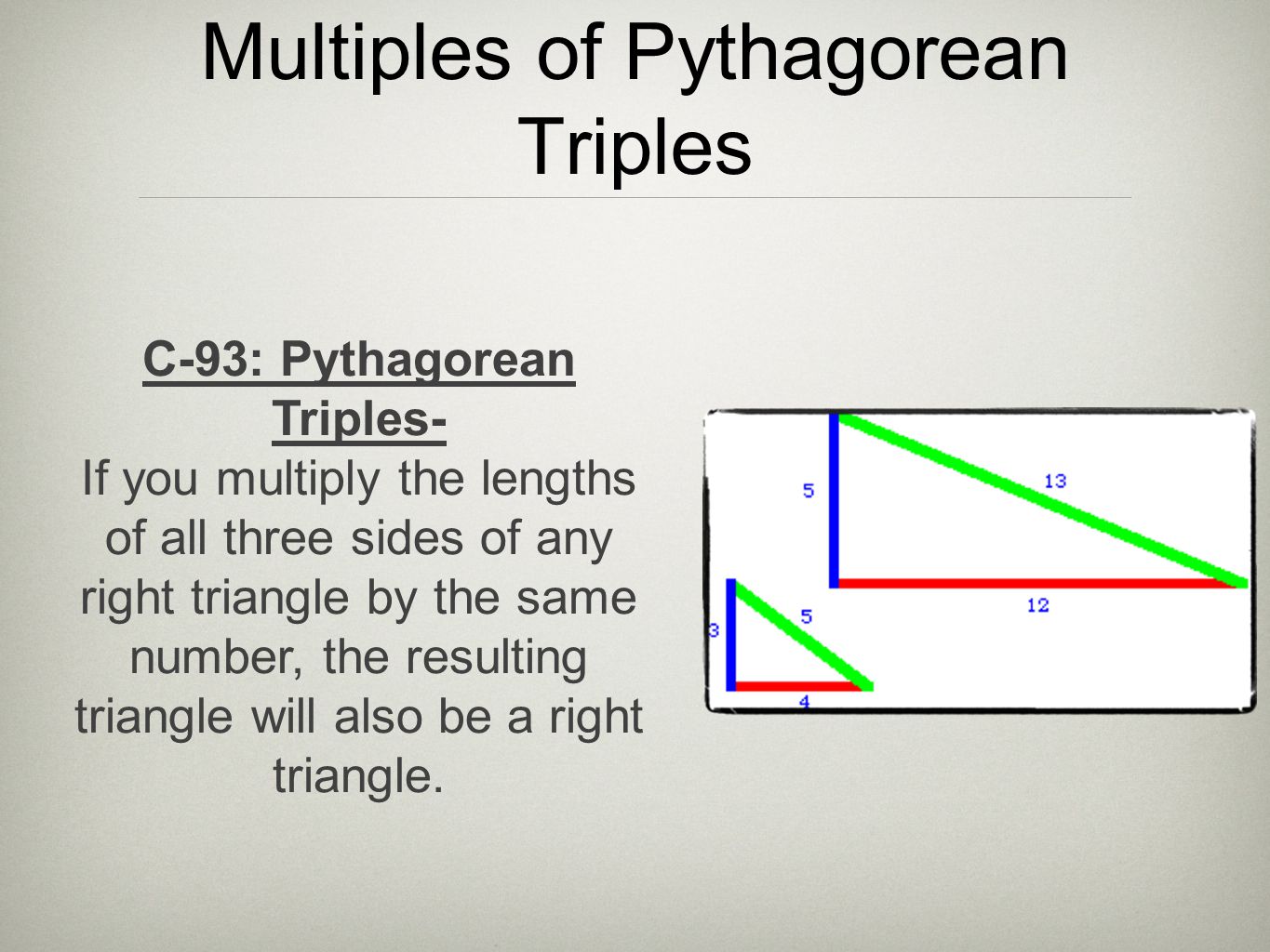 Multiples of Pythagorean Triples