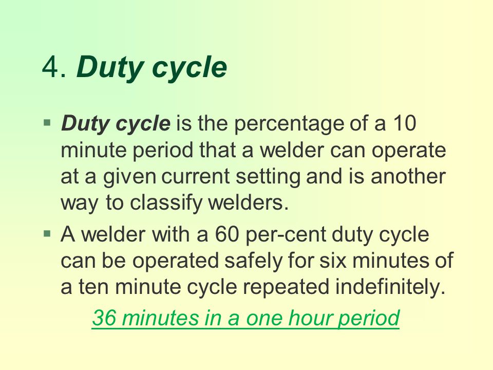4. Duty cycle