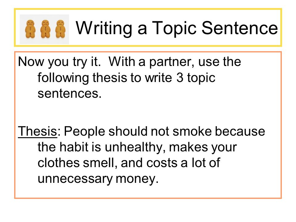 Writing a Topic Sentence