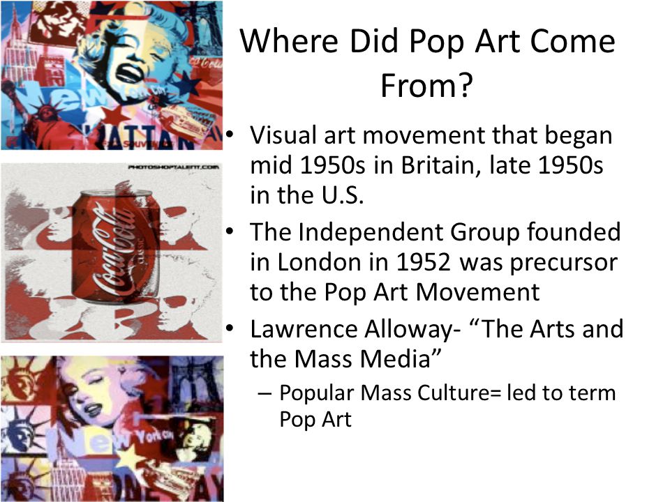 Where Did Pop Art Come From