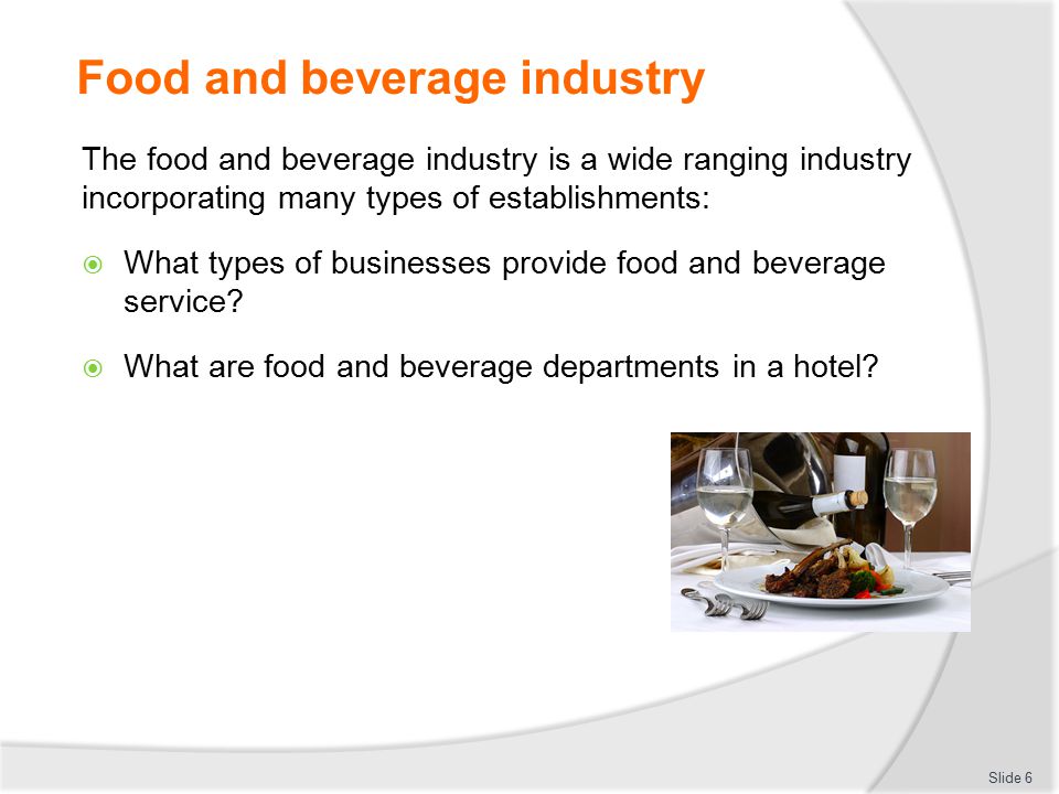 types of food and beverage services